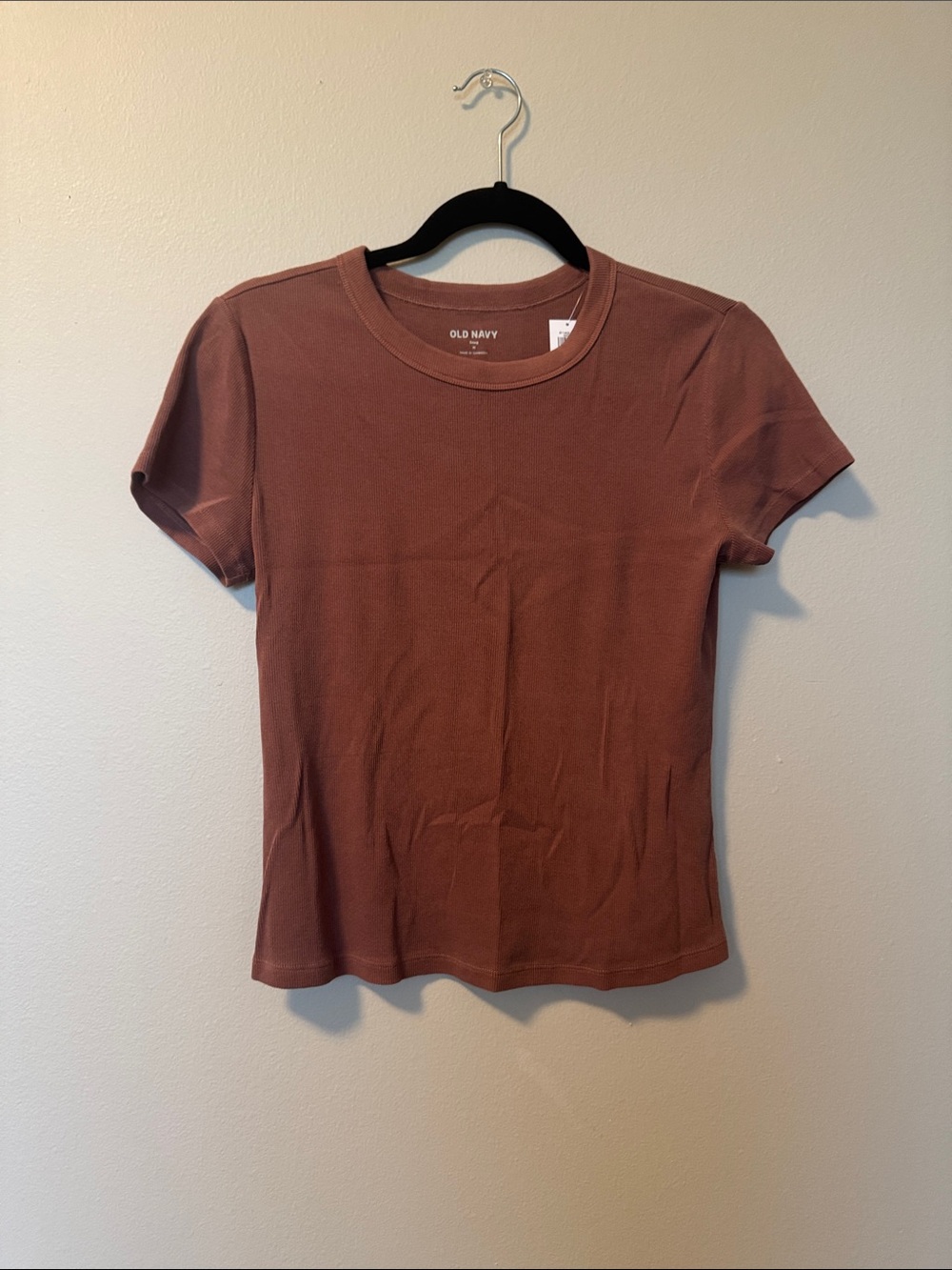 NWT Old Navy Crewneck Short Sleeve Tee - Rust Brown